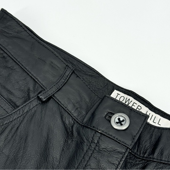 Tower Hill 90s Genuine Leather High Rise Tapered Straight Leg Pants - Picture 8 of 10